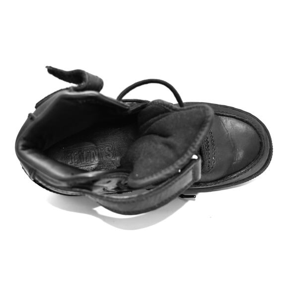 F0 Auth NIKE AIR FORCE 1 SWAT Black Leather Steel Toe Shoes 309655-001 Size 6.5 - Picture 6 of 9